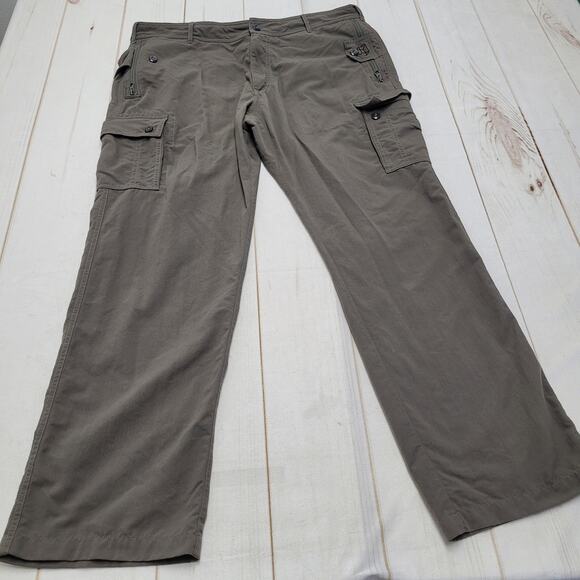 Clothing Arts pick pocket proof cargo travel pants brown P^Cubed - Picture 1 of 11